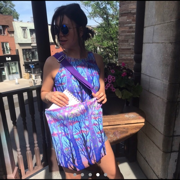 Purple Treetops Tote Bag - Picture 4 of 4